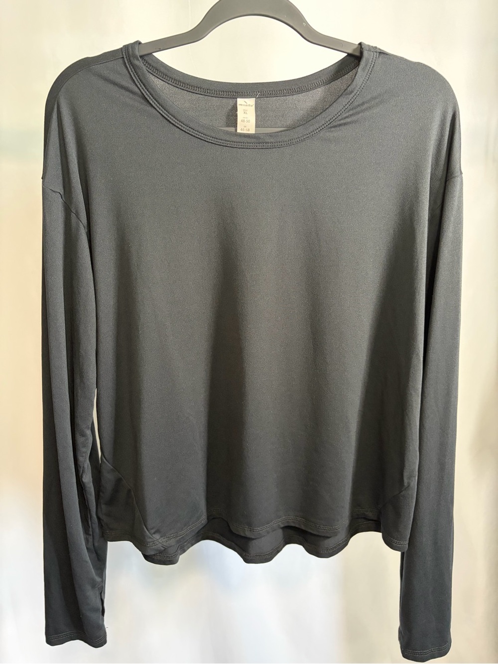 Marika Black Long Sleeve Relaxed Active Top XL